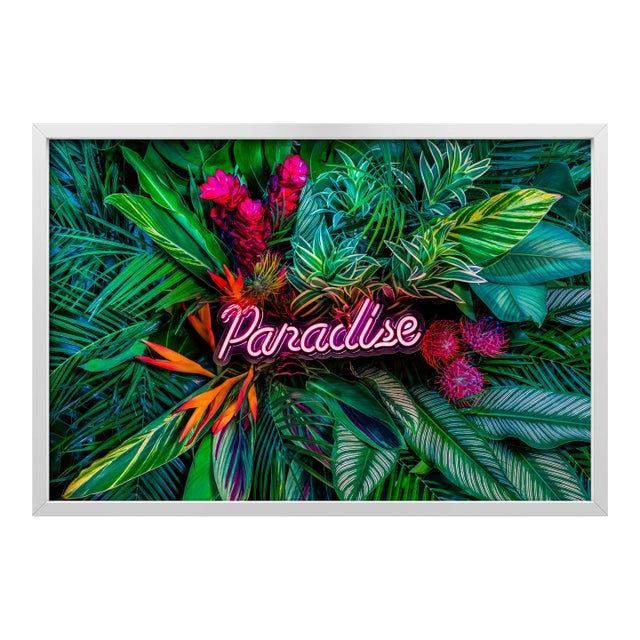 Paradise by Javiera Estrada Print with White Frame - 40 X 60 For Sale