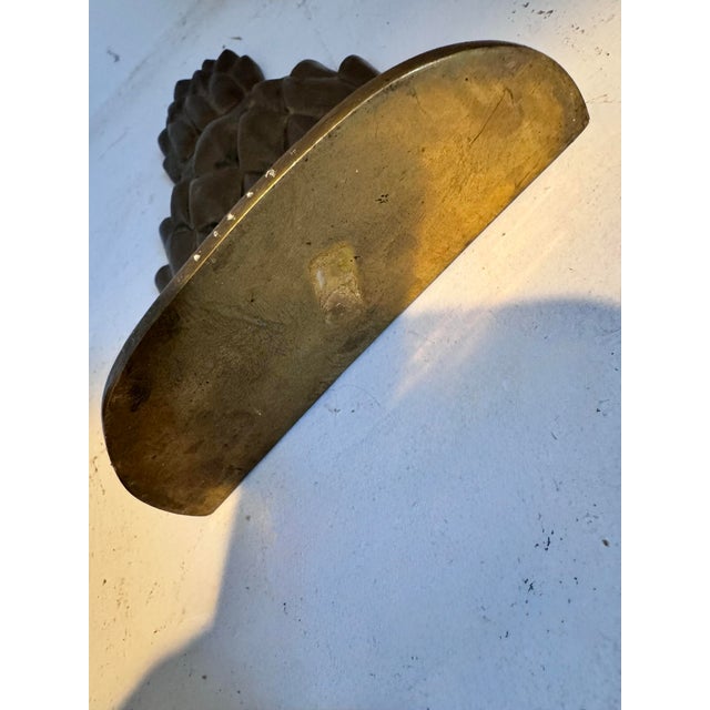 Vintage Brass Pineapple Doorstopper Bookend For Sale - Image 12 of 12