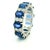 Ink Blue 18k White Gold Thai Sapphire and Diamond Eternity Band, Size 6.5 For Sale - Image 8 of 14