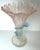 1940s Venetian Pink Murano Overshot Glass Epergne Vase For Sale - Image 5 of 8