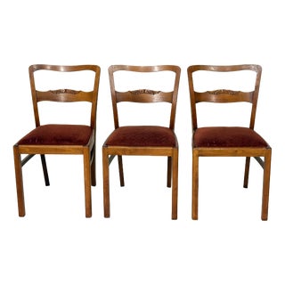 Art Nouveau Dining Chairs, 1920s, Set of 3 For Sale