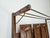 Wooden Wall Coat in Skai with Brass Hangers, 1950s For Sale - Image 3 of 11