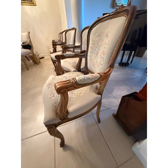 Set of 6 Italian Armchairs by Chateau D’Ax. Made in Italy For Sale - Image 9 of 11