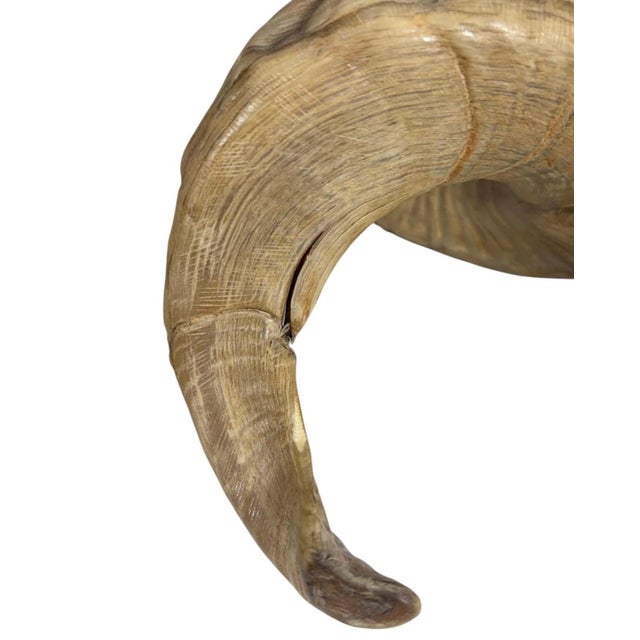 Abstract Mid 20th Century Pair of Ram Horns, Metal Lapis Lazuli Candlesticks For Sale - Image 3 of 12