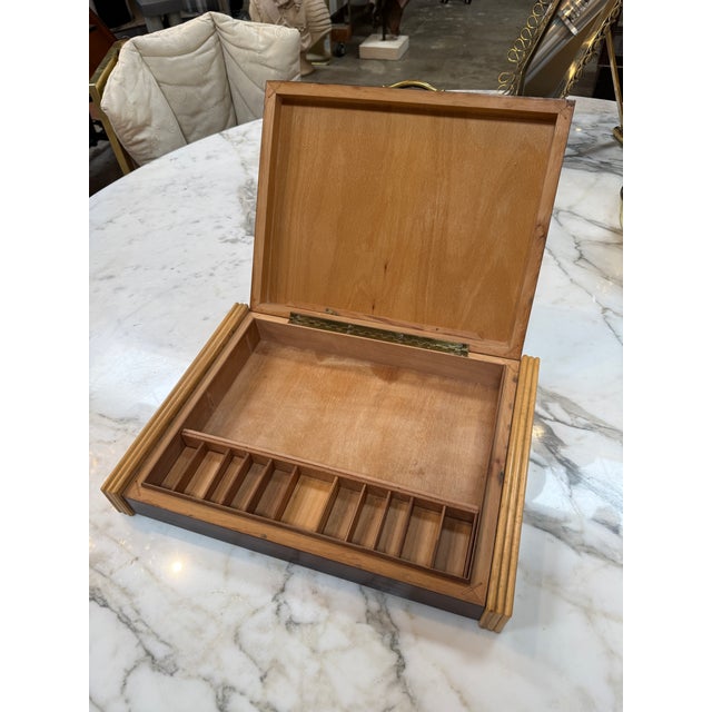 Vintage Wooden Desktop Organizer / Box For Sale In Los Angeles - Image 6 of 10