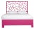 Tiffany Platform Bed Queen, Hot Pink For Sale