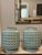 Celadon Heavy Pair of Mid-Century Modern Celadon Geometric Vases - 10" Ceramic Decor For Sale - Image 8 of 8