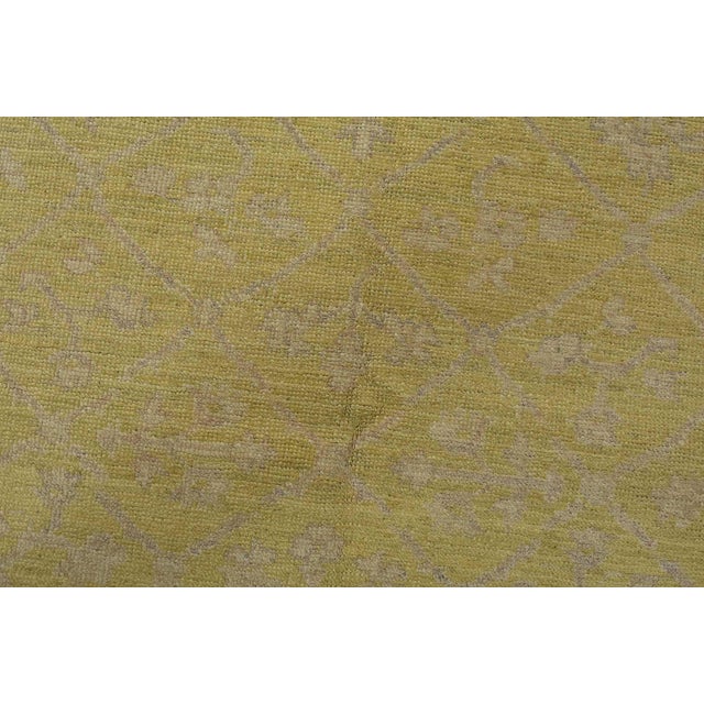 Textile Ziegler Rug 5’3” X 8’2” Green Wool Modern Hand-Knotted Oriental Carpet For Sale - Image 7 of 13