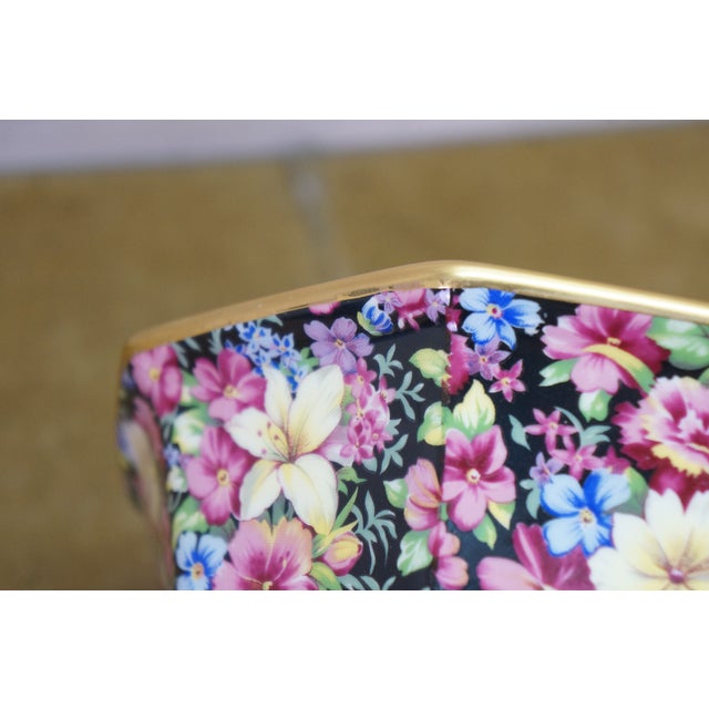 Royal Winton Grimwades England Florence Chintz Floral All Over Vase Urn 12" For Sale - Image 9 of 11
