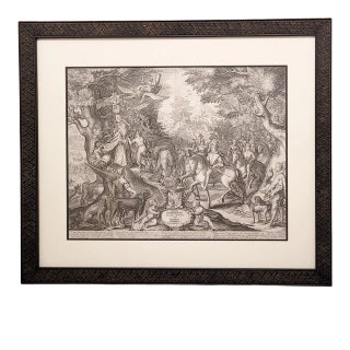 Original Engraving by Jan Saenredam, Allegory of the Triumph of the Netherlands Over Spain, Printed 1600 For Sale