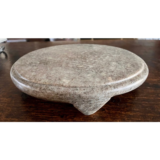 Late 20th Century Natural Unpolished Gray Marble Footed Plateau/Riser/Cheese Board For Sale - Image 11 of 15