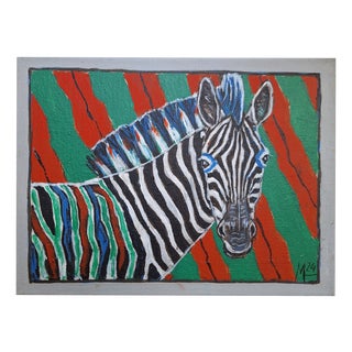 Mikolaj Malesza, Zebra, 2024, Acrylic on Canvas For Sale