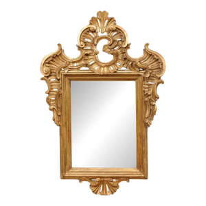 Antique Continental Baroque Gilt Mirror
