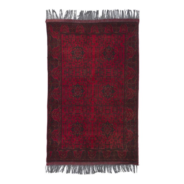 Mid 20th Century Vintage Persian Turkoman Rug, 04'02 X 06'07 For Sale