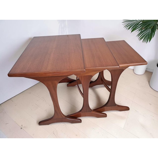 Mid-Century Fresco Nesting of Tables in Teak from G-Plan, 1960s, Set of 3 For Sale - Image 4 of 14