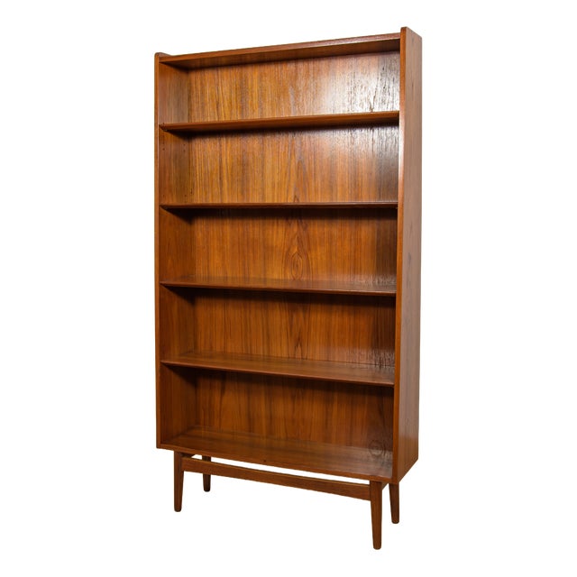Mid-Century Modern Teak Bookcase by J. Sorth for Bornholm Møbelfabrik, Denmark, 1960s For Sale