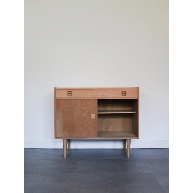 Brown Vintage Danish Sideboard in Oak with Sliding Doors and Drawer, 1960s For Sale - Image 8 of 11