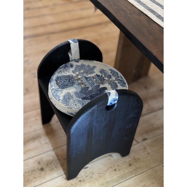 Kyoto Stool in Charred Oak by Fosfeen For Sale - Image 6 of 6