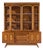Young Manufacturing Mid Century Walnut and Burlwood Credenza and Hutch For Sale