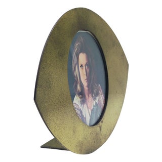 Brass Ellisse Photo Frame from Gabriella Crespi, Italy, 1970s For Sale