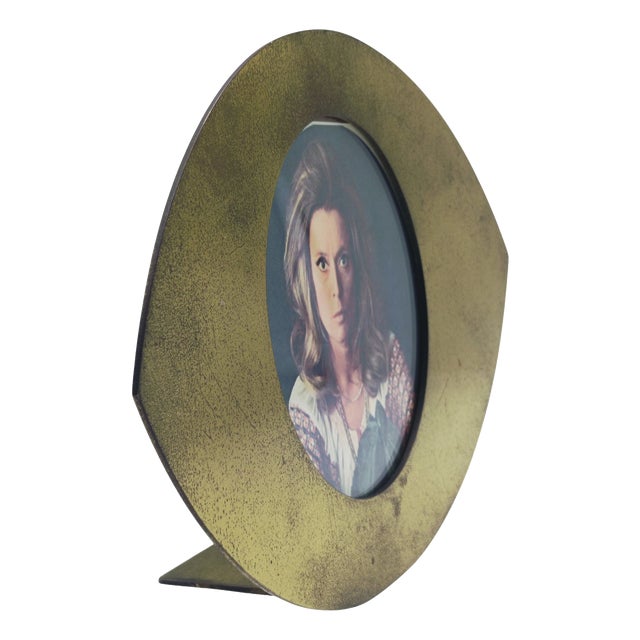 Brass Ellisse Photo Frame from Gabriella Crespi, Italy, 1970s For Sale