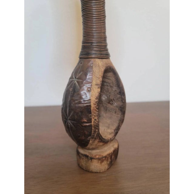 Wood Rare African Mahongwe Osseyba Reliquary Guardian Figure Tribal Folk Art Sculpture For Sale - Image 7 of 11