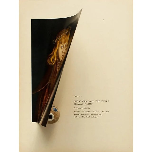 1956 After Lucas Cranach "A Prince of Saxony", Vintage Full-Color Print For Sale - Image 4 of 8