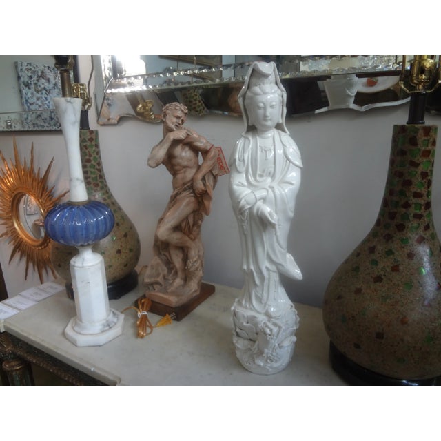 Chinese Blanc De Chine Guan Yin With Dragon For Sale - Image 12 of 13
