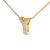 Contemporary 10K Yellow Gold Diamond Accent "Y" Initial Bubble Pendant Necklace For Sale - Image 3 of 5