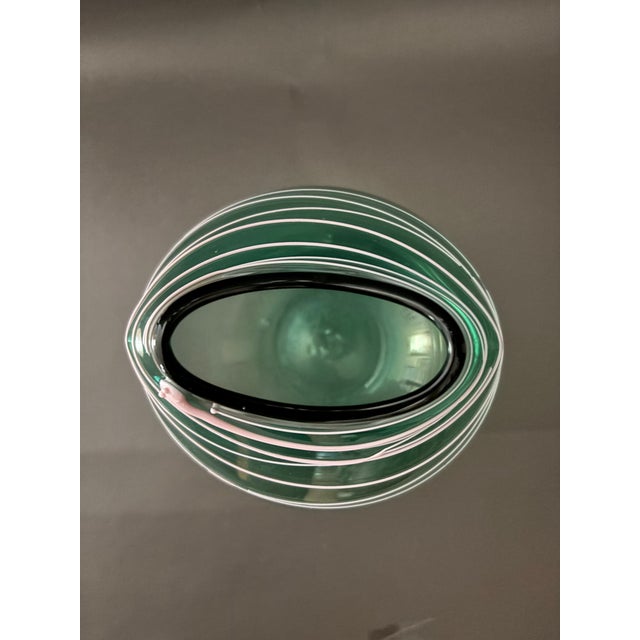 Abstract Authentic 1986 Tricia Allen Signed Australian Studio Art Glass Vase For Sale - Image 3 of 6