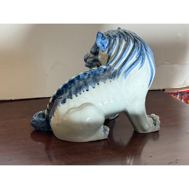 Ceramic Japanese This Item Is an Antique Japanese Hirado Porcelain Karashishi (Guardian Lion-Dog For Sale - Image 7 of 8