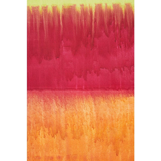 2020s "Autumn / Yellow Red Orange Pink" Large Abstract Acrylic Painting by Simon Findlay For Sale - Image 5 of 15