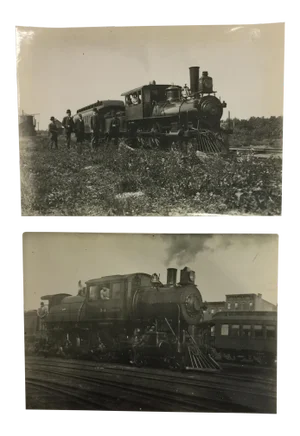 Antique Steam Engine Photographs - A Pair