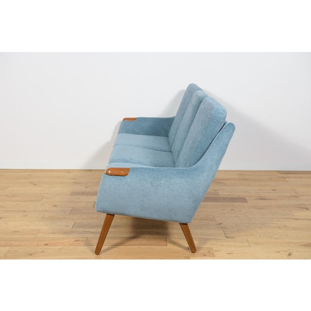 Blue Mid-Century Sofa, Denmark, 1960s For Sale - Image 8 of 15