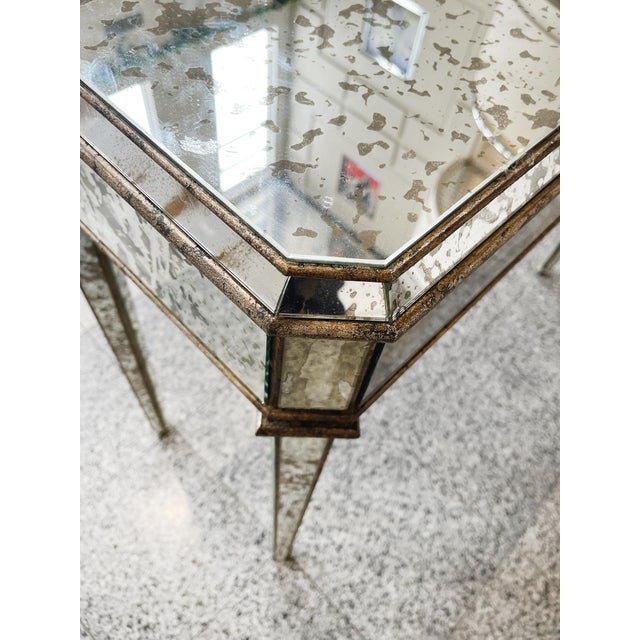 Wood Neoclassical Style Mirrored Console Tables - A Pair For Sale - Image 7 of 10