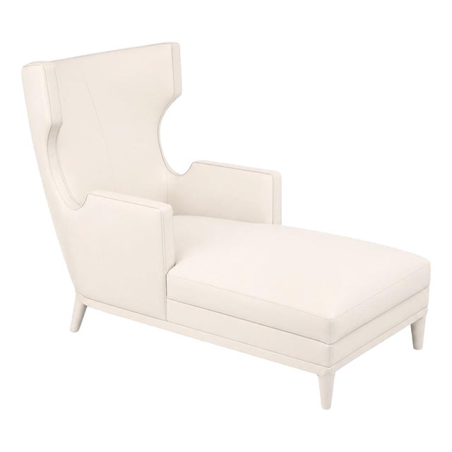 Lui Lounge Chair in Leather and Wood by Christophe Perichon For Sale