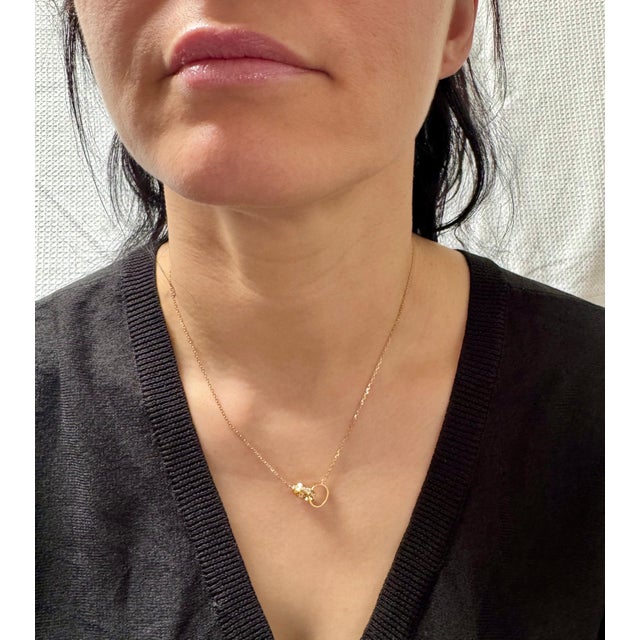 Adjustable 16-18", 18 Karat Rose Gold LOVE pendant, half-paved, 5.4 Gm For Sale - Image 14 of 18