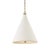 Transitional Hudson Valley Lighting Mark D. Sikes Plaster No.1 2-Light Large Pendant in Aged Brass, 20" For Sale - Image 3 of 3