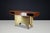 Italian Walnut Console with Brass Base, 1950s For Sale - Image 17 of 18