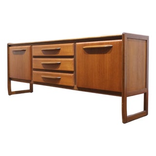 Mid Century Modern Vintage Teak British Credenza Sideboard For Sale