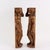Brown Carved Wooden Male Figures, Set of 2 For Sale - Image 8 of 10