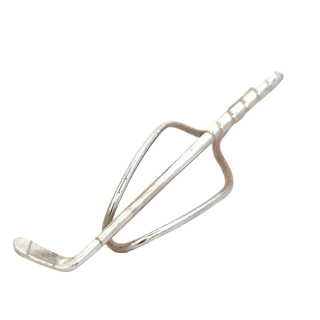 1990s 1990s Tiffany & Co Estate Golf Tie Clip Silver For Sale - Image 5 of 8