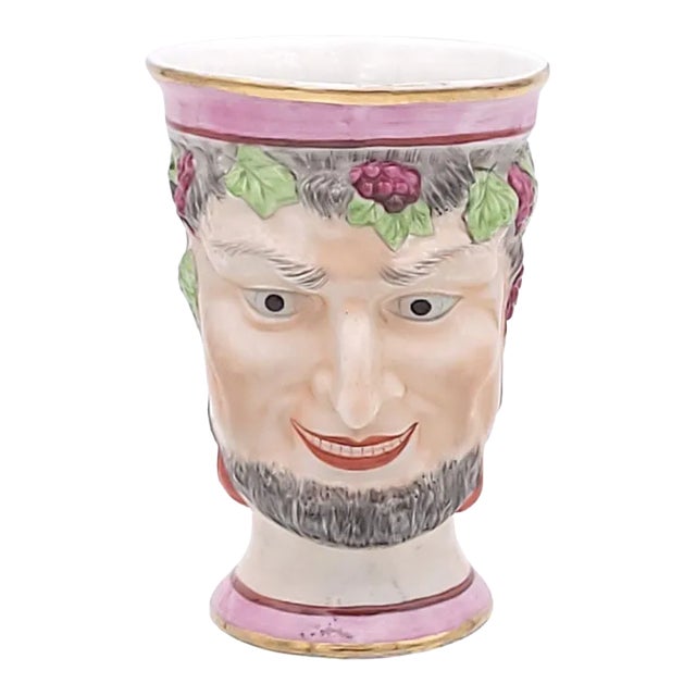 Bacchus English Porcelain Cup With Various Glazes Circa 1840. For Sale