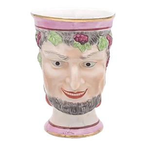 Bacchus English Porcelain Cup With Various Glazes Circa 1840.