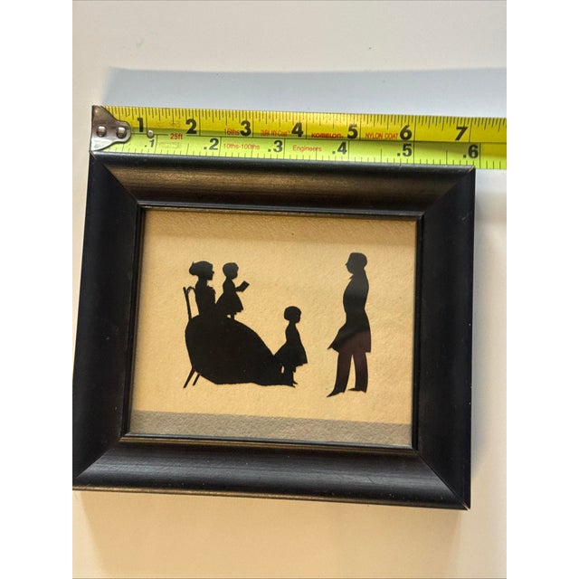 19th-Century American Folk Art Multi-Figure Family Group Silhouette For Sale - Image 6 of 7