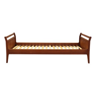 Danish Teak Bed, Denmark, 1970s For Sale