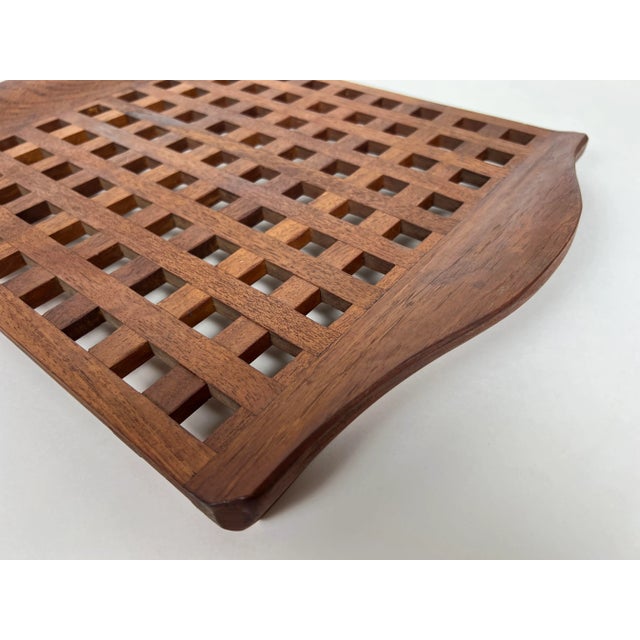 Teak Lattice Serving Tray by Jens Quistgaard for Dansk For Sale In Detroit - Image 6 of 9