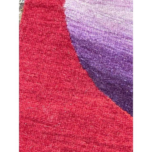 Purple Mid-Century Modern Hand Woven Tapestry, 1960s For Sale - Image 8 of 17