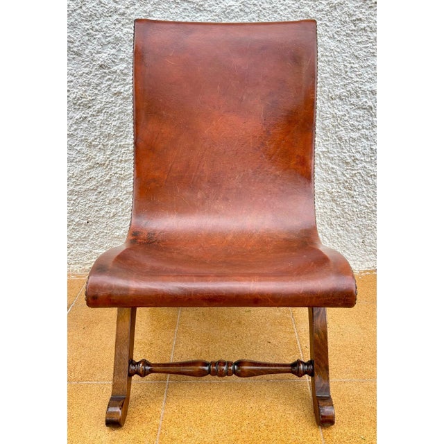 Set of Spanish Oak Side Chairs by Pierre Lottier for Valenti, 1950s For Sale In Miami - Image 6 of 18