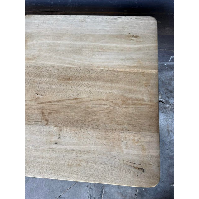Large Normandy Farmhouse Dining Table in Bleached Oak, 1925 For Sale - Image 10 of 18